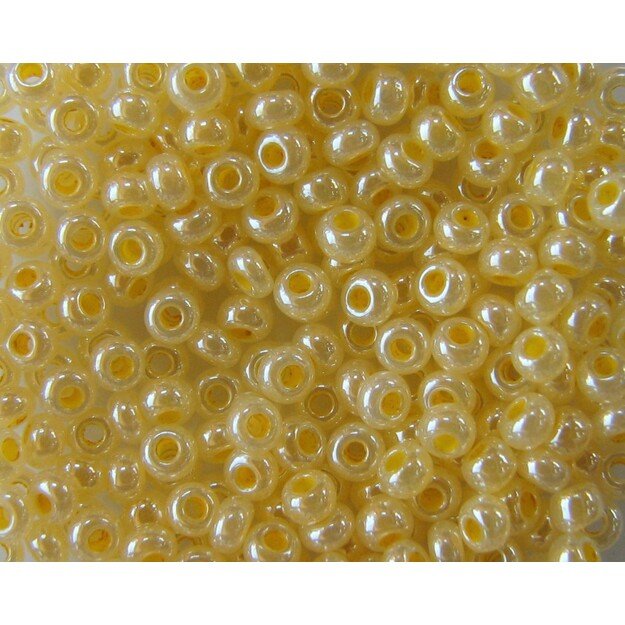 Čekiškas biseris perlamutrinis geltonas(37386) 10/0 50g