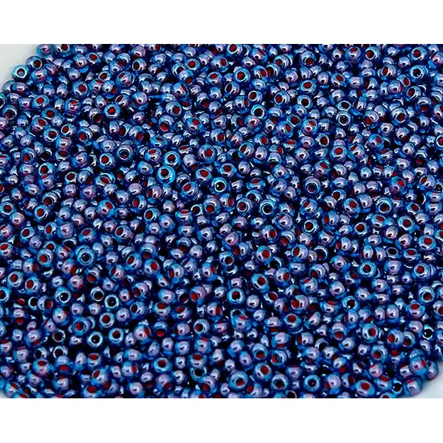 Čekiškas biseris skaidrus akvamarino sp. rožine šerdim Sfinx(61018) 10/0 50g