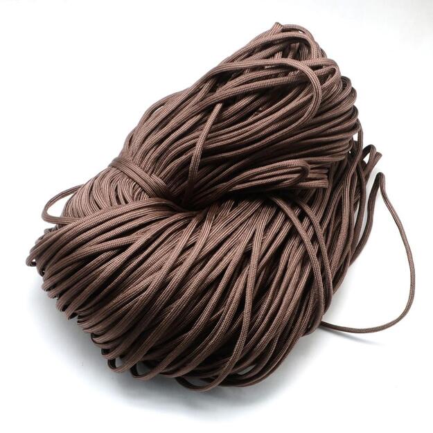 Parašiutų virvė(paracord) 4mm t. ruda sp. 1m