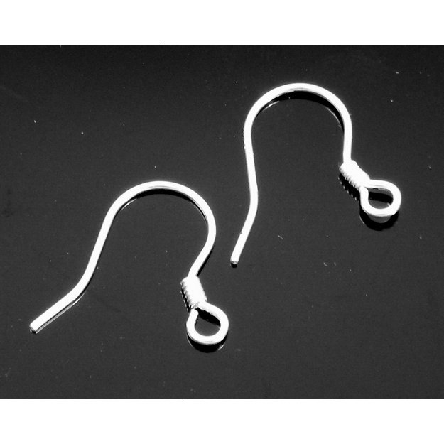 Kabliukai auskarams sidabro sp. 14mm 5 poros