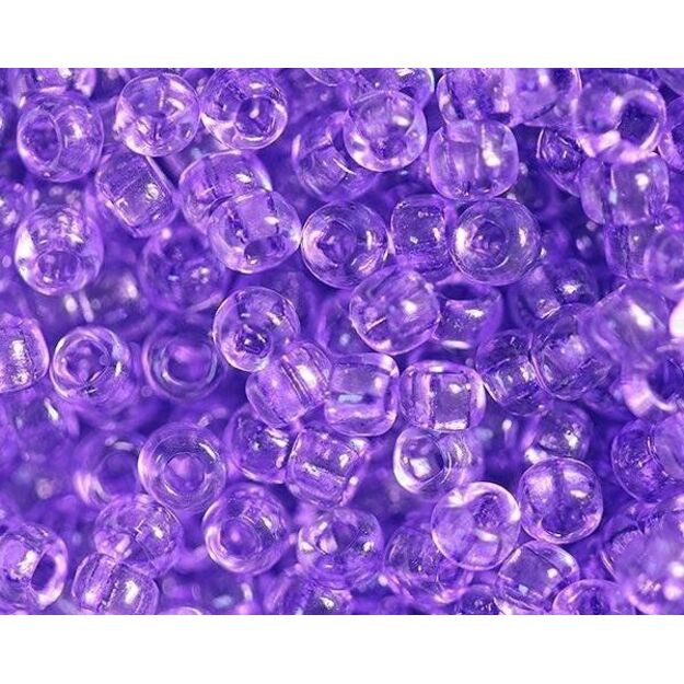 Čekiškas biseris skaidrus violetinis(01123) 10/0 50g
