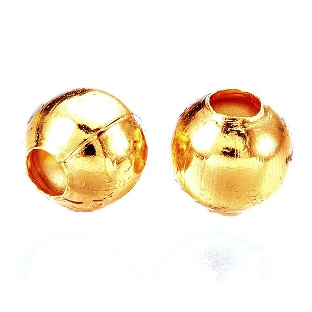 Karoliukas nerūdijančio plieno apvalus aukso sp. 2mm <b>10 vnt.</b>