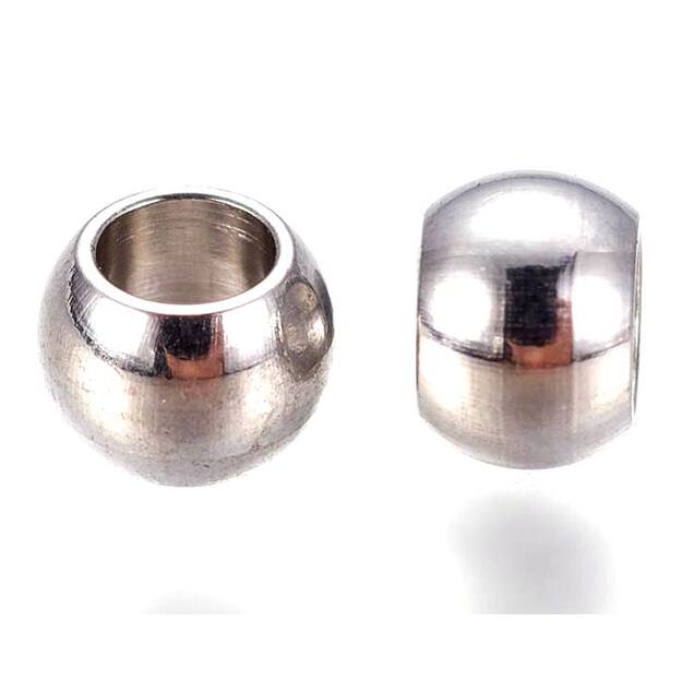 Karoliukas nerūdijančio plieno apvalus 4x3,5mm <b>10 vnt.</b>