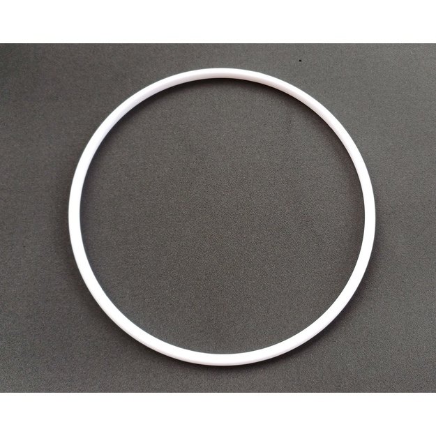 žiedas sapnų gaudyklei plastikinis baltas 19,5cm