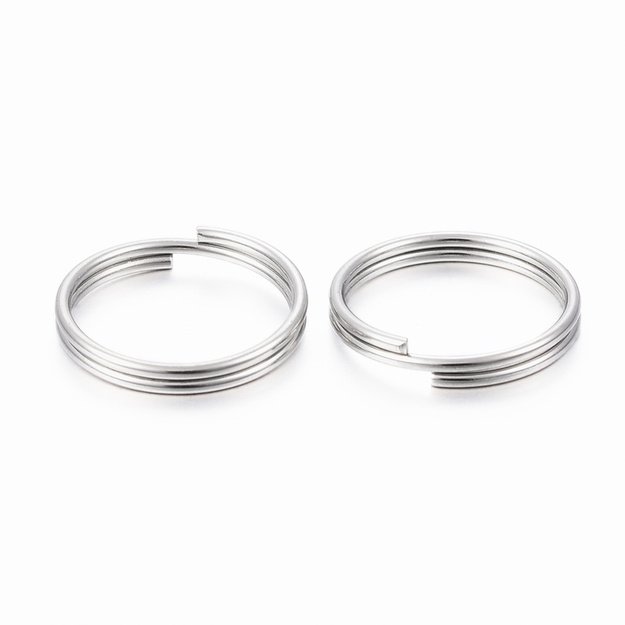 žiedelis nerūdijančio plieno dvigubas 12mm 20vnt