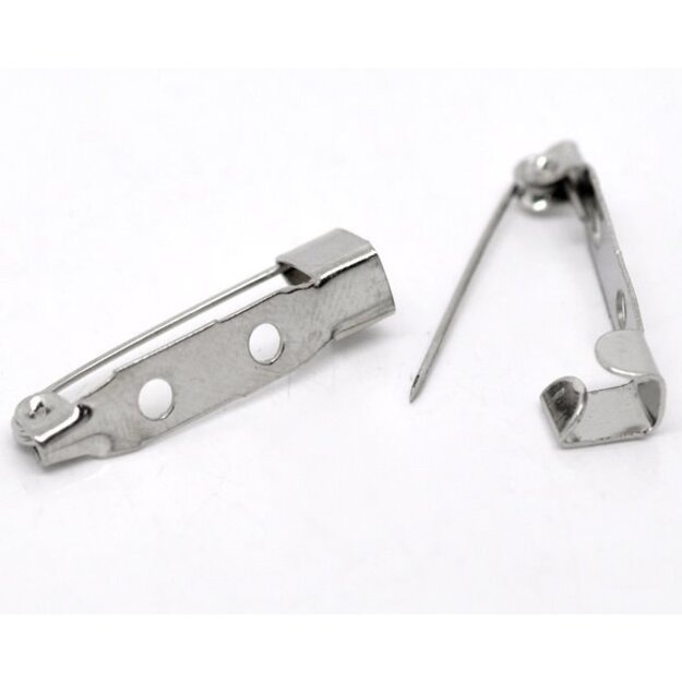 Pagrindas sagei nikelio spalvos 25x5mm <b>6vnt</b>