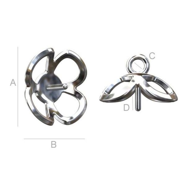 Laikiklis pakabukui-kepurėlė  klijuojamas <b>925</b> 10mm
