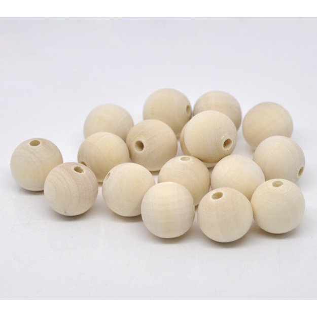 Karoliukas nelakuotas apvalus 20mm