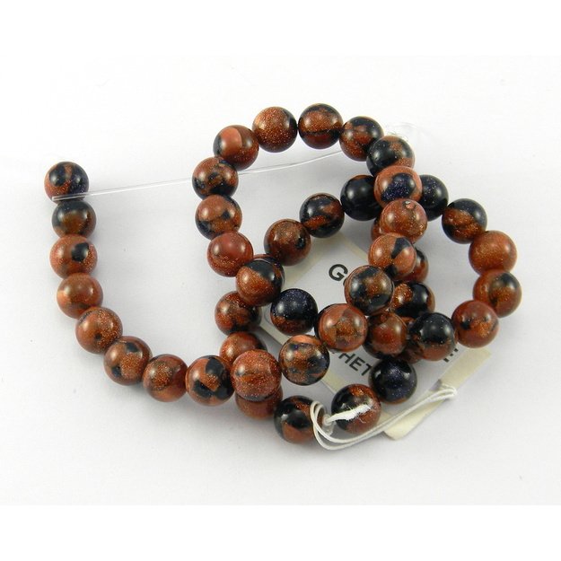 Saulės akmuo - kairo naktis apvalus 4mm juosta