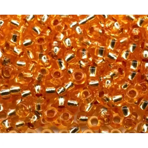Čekiškas biseris Crystal šv. topazo sp. su sid. šerdim(08289) 10/0 50g