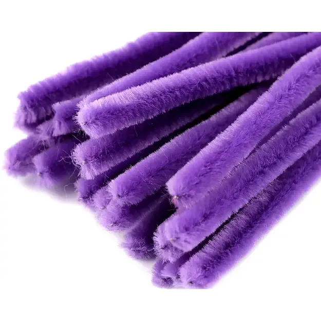 Pūkuota vielutė ¨6mm 30cm violetinės sp. 10 vnt