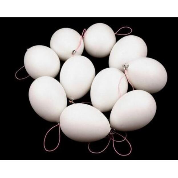 Plastikinis kiaušinis su pakabinimo kilpele 46x64mm