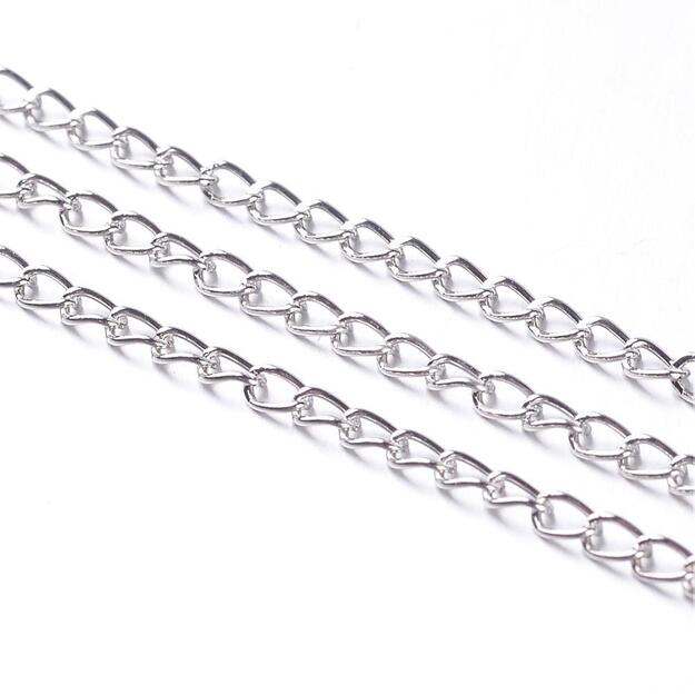 Grandinėlė platinos sp. 1,6x3x0,5mm 10cm