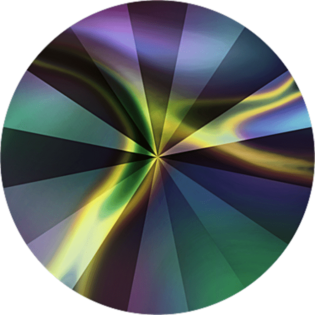 1122 Swarovski juvelyrinė akutė Rainbow Dark(001 RABDK) 12mm