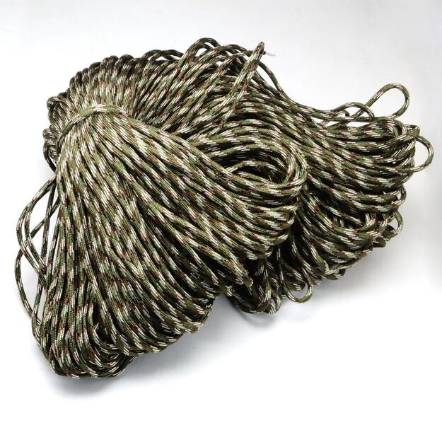 Parašiutų virvė(paracord) 4mm kamufliažas 1m