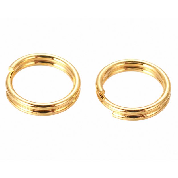 žiedelis nerūdijančio plieno dvigubas aukso sp. 5x1mm <b>10vnt</b>