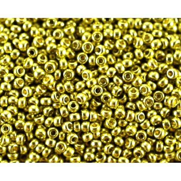 Čekiškas biseris Metallic Crystal-Terra aukso sp.(18386) 10/0 50g