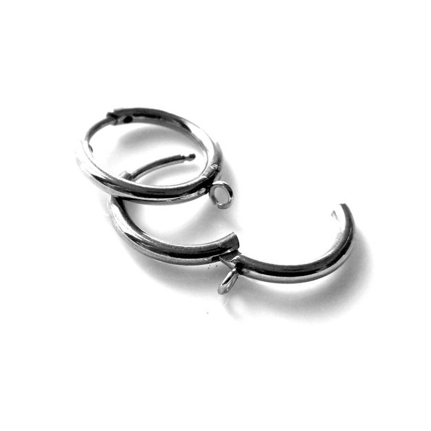 Kabliukai auskarams nerūd. plieno 12x2mm