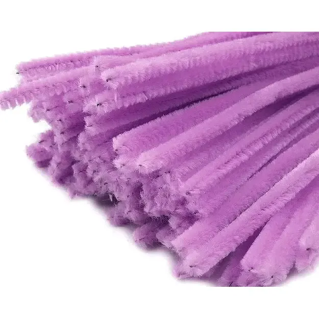 Pūkuota vielutė ¨6mm 30cm šv. violetinė 10 vnt