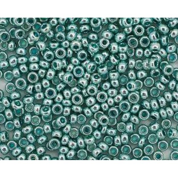 Čekiškas biseris Metallic Crystal-Solgel šv. žalias(18134) 10/0 50g