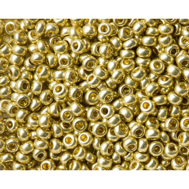 Čekiškas biseris Metallic Crystal-Solgel aukso sp.(18151) 10/0 50g
