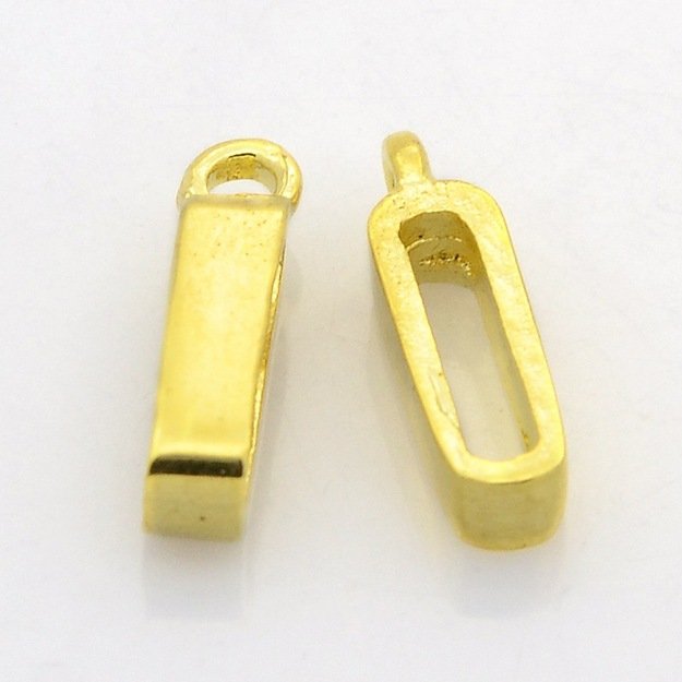 Intarpas 10x2mm dirželiui su kilpute aukso sp. 16x4mm