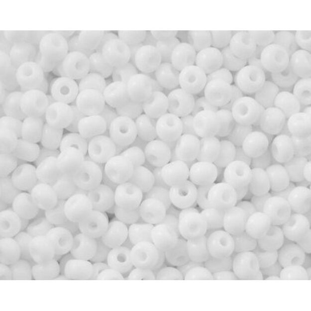 Čekiškas biseris Opaque baltas (03050) 10/0 50g