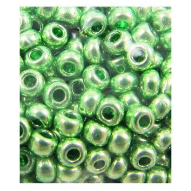 Čekiškas biseris Terra Metallic šv.žalias(18556) 10/0 50g