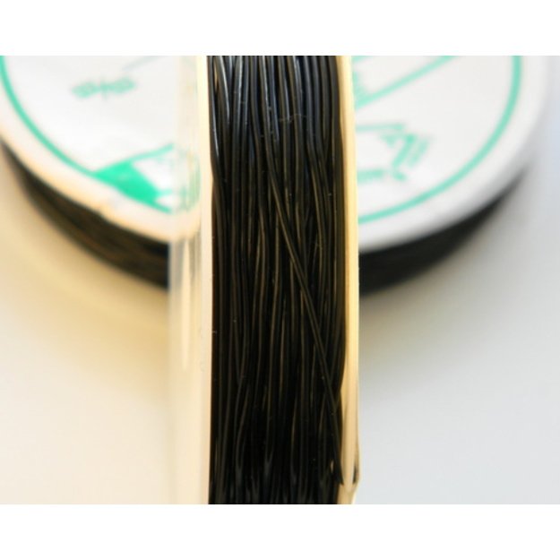 Silikoninis siūlas juodas 0,8mm ~7m
