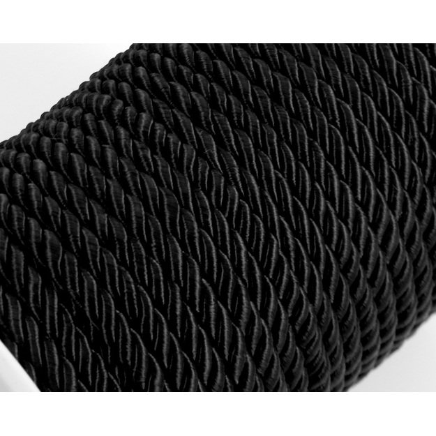 Dekoratyvinė virvelė 5mm juoda (137) 1m