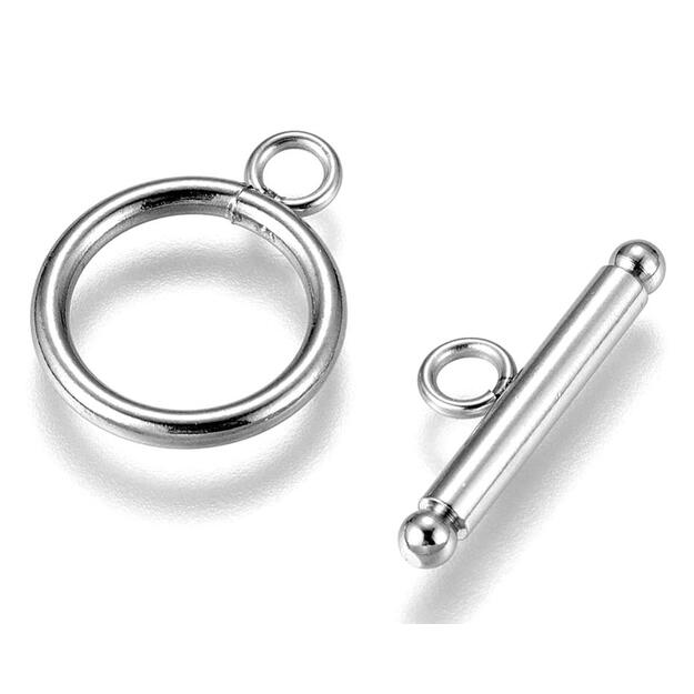 Užsegimas ratukas nerūdijančio plieno 21x16mm; 23x3mm