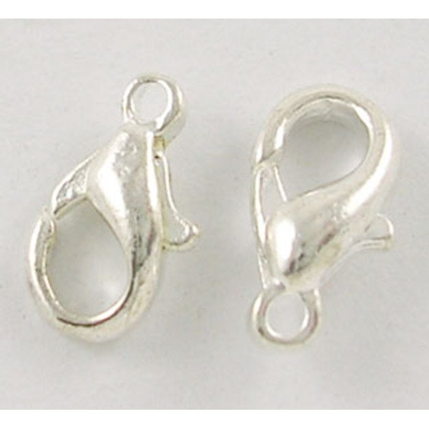 Užsegimai karabinai sidabro sp. 14mm 5 vnt