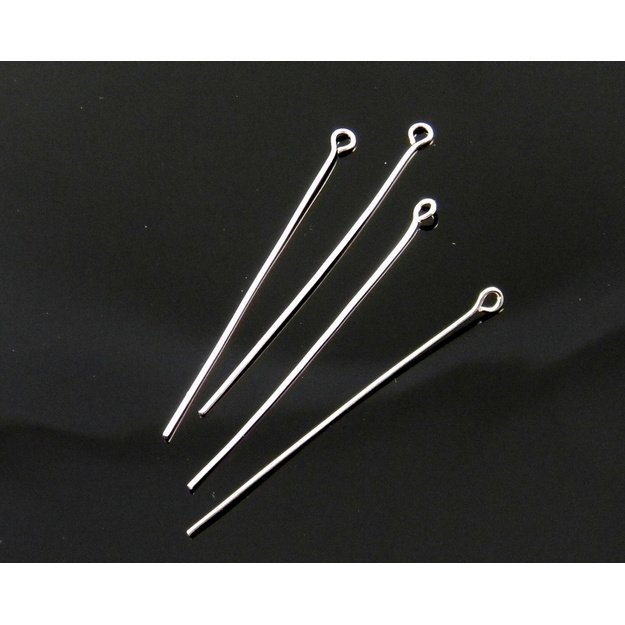 Smeigtukas su kilpute sidabro sp. 65x0,75mm 10 vnt.