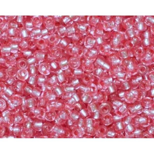 Čekiškas biseris Crystal šv. rožinis su sid. šerdim(08275) 10/0 50g