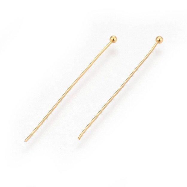 Nerūdijančio plieno smeigtukas su rutuliuku aukso sp. 0,7x41mm