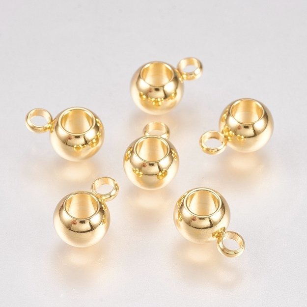 Pakabuko laikiklis nerūdijančio plieno paauksuotas 8x5mm