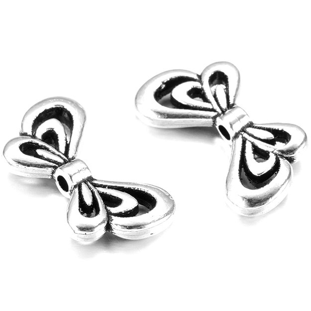 Intarpas Drugelis ant. sidabro sp. 17x10x2,5mm