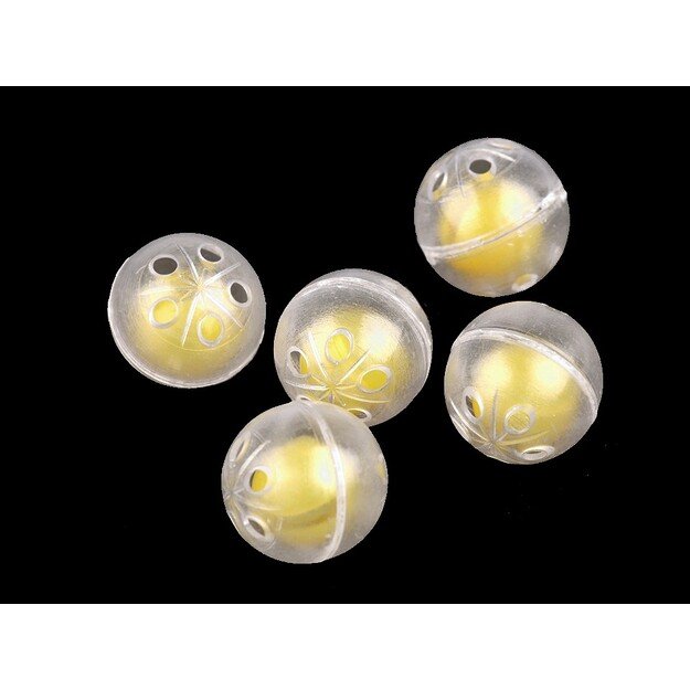 Barškutis žaisliukams apvalus skaidrus 26mm