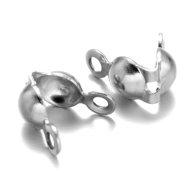 Užspaudžiami burbuliukai nerūdijančio plieno 8x4mm <b>5vnt</b>