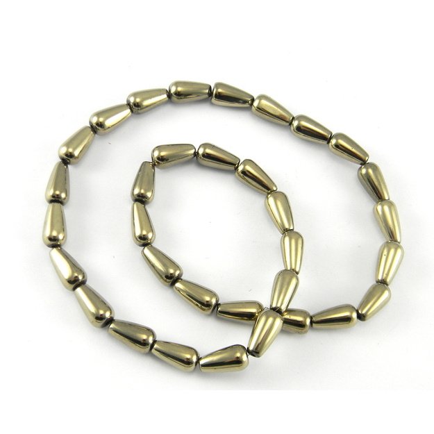 Hematitas šv. aukso sp. lašelis 6x12mm