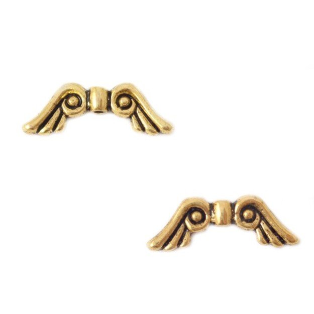 Intarpas Sparnai ant. aukso sp. 7x21mm