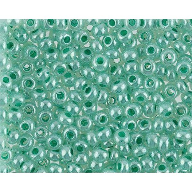 Čekiškas biseris Alabaster-Lustered Terra Color šerdim žalias(37358) 10/0 50g