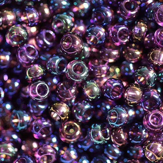 Čekiškas biseris Transparent-Rainbow ametistas(21060) 10/0 50g