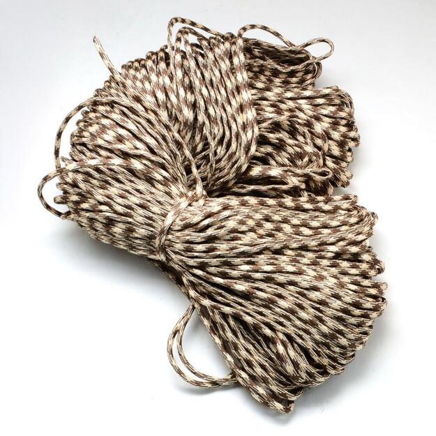 Parašiutų virvė(paracord) 4mm gelsva/ruda sp. 1m