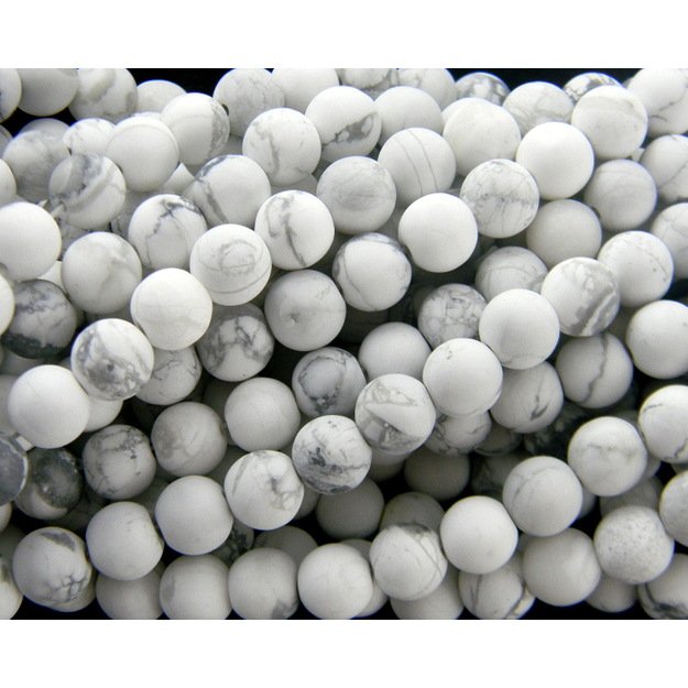 Baltas houlitas matinis apvalus 6mm, juosta