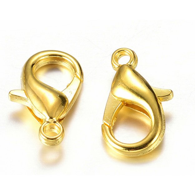 Užsegimai karabinai aukso sp. 10x6mm 5vnt