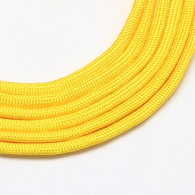 Parašiutų virvė(paracord) 4mm geltona 1m