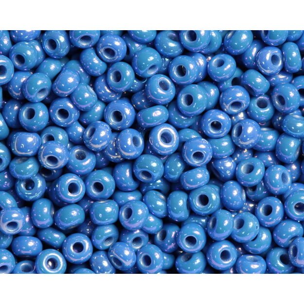 Čekiškas biseris Opaque-Rainbow mėlynas(34210) 10/0 50g