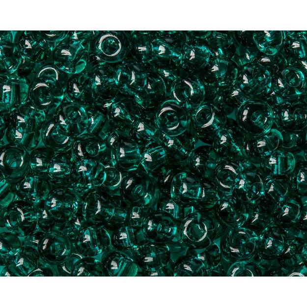 Čekiškas biseris skaidrus smaragdinis(50710) 10/0 50g