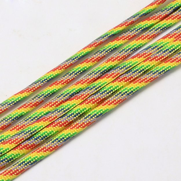 Parašiutų virvė(paracord) 4mm įvairiaspalvė 1m